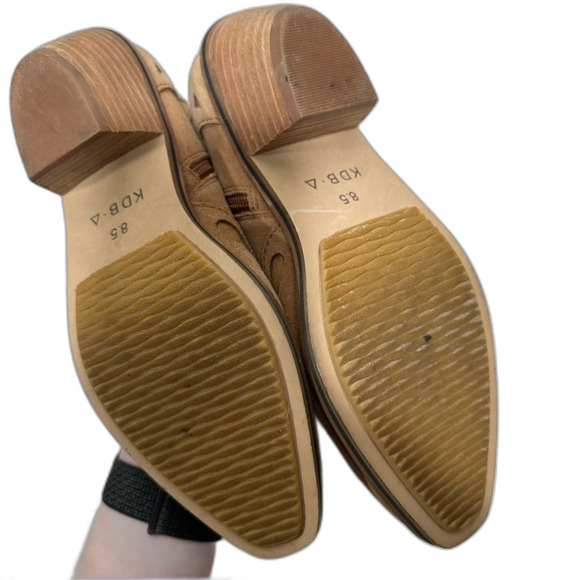 Kelsi Dagger Anthropologie Mocha Cliff Suede Ankle Boots Size 8.5 Western Cowboy - Picture 8 of 13